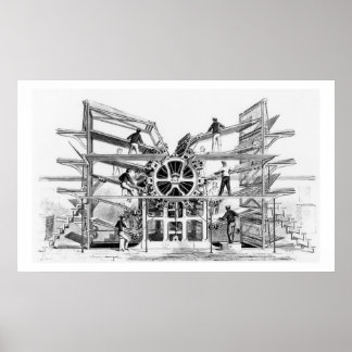 Poster Presse à cylindres inventée par Richard March