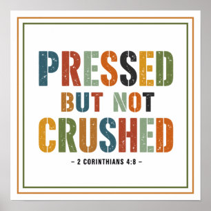 Poster Pressé mais non écrasé Citation Biblique Incassabl