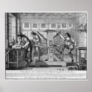 Poster Presse typographique française, 1642