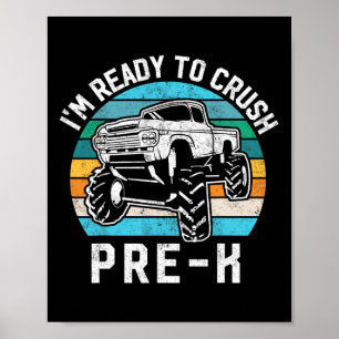 Poster Prêt à écraser Cadeau de pré-maternelle Camion mon