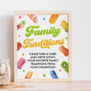 Poster Prêt à pop Baby shower Famille Traditions Jeu