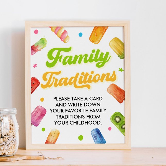 Poster Prêt à pop Baby shower Famille Traditions Jeu (Créateur téléchargé)