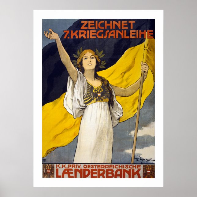 Poster Prêt de la 7e guerre autrichienne (blanc) (Devant)