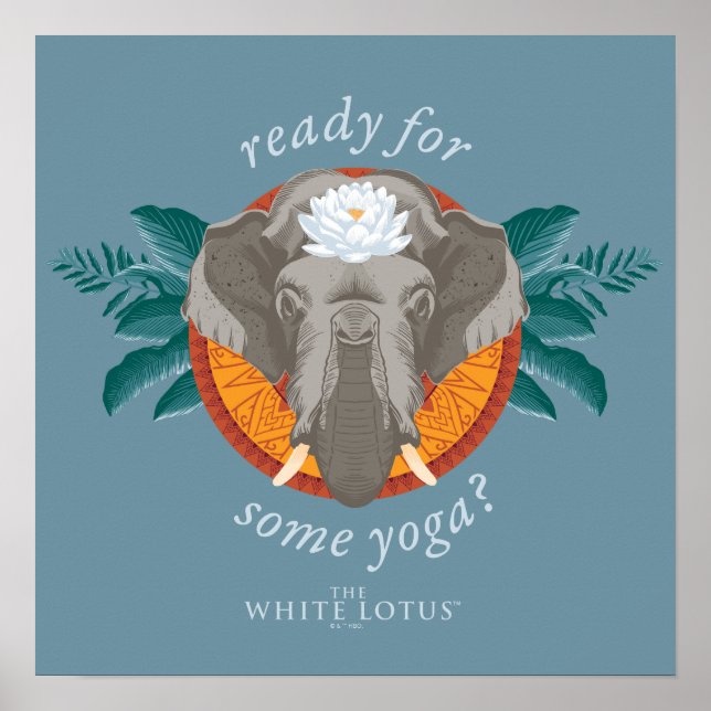 Poster Prêt pour le Yoga ? - Le Lotus Blanc (Devant)
