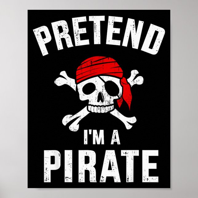 Poster Pretend I'm A Rate Funny Lazy Easy Diy Halloween C (Devant)