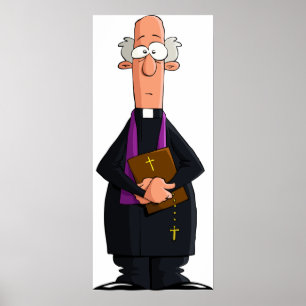 Poster Prêtre tenant la Bible IFunny Caractère du clergé