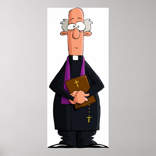Poster Prêtre tenant la Bible IFunny Caractère du clergé (Devant)