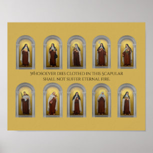 Poster Prêtres carmélites catholiques de nonnes de saints