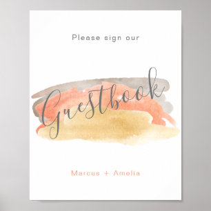 Poster Pretty Aquarelle Minimaliste Mariage