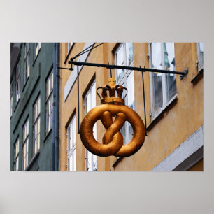 Poster Pretzel couronné à Copenhague