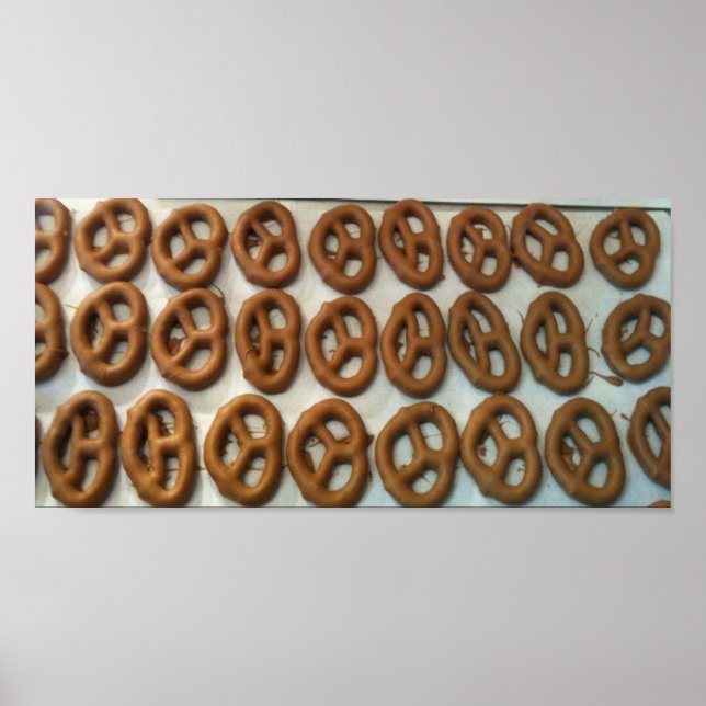 Poster Pretzels recouverts de chocolat (Devant)
