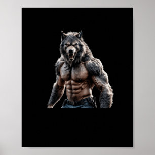 Poster Preuve Werewolf Que La Taille Ne Sticker