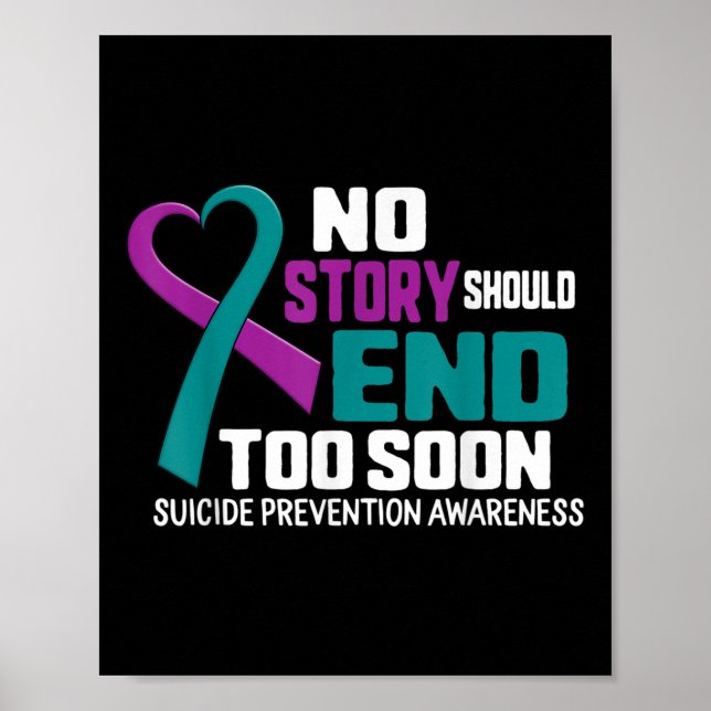 Poster Prévention du suicide Aucune histoire ne devrait s (Devant)