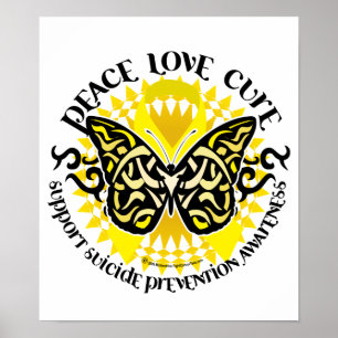 Poster Prévention du suicide Papillon tribal