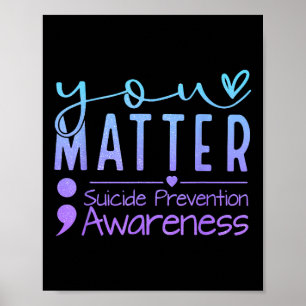 Poster Prévention du suicide Sensibilisation Point-virgul
