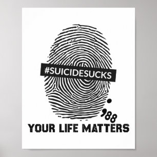 Poster Prévention du suicide vos problèmes de vie Suicide