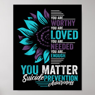 Poster Prévention du suicide Vous êtes digne d'amour