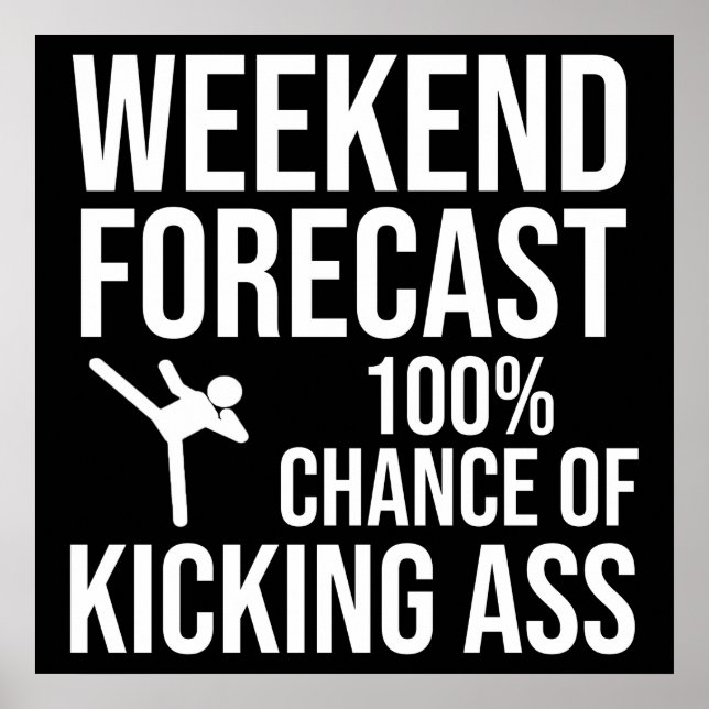 Poster Prévisions de week-end - 100% de chances de déchir (Devant)