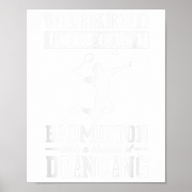 Poster Prévisions de week-end de badminton  (Devant)
