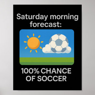 Poster Prévisions du samedi matin 100% de chances de foot