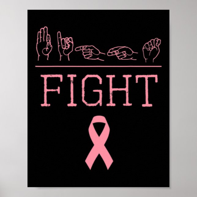 Poster Pride Asl Lutter Contre Le Cancer Du Sein Sensibil (Devant)