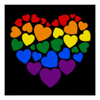 Pride- gay arc-en-ciel coeur de l'amour