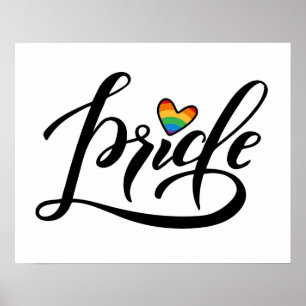 Poster Pride Script Heart