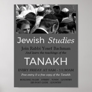 Poster Prière à la synagogue, judaïsme, études juives