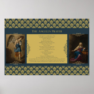 Poster Prière Angelus avec Gabriel et Marie Fleur de Lis