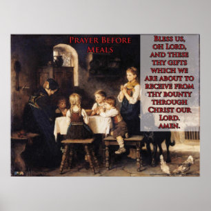 Poster Prière Avant Les Repas