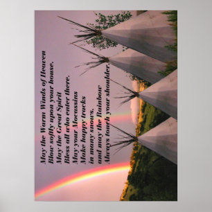 Poster Prière Bénédiction Cherokee en toile de 18 po x 24