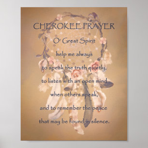 Poster Prière Cherokee