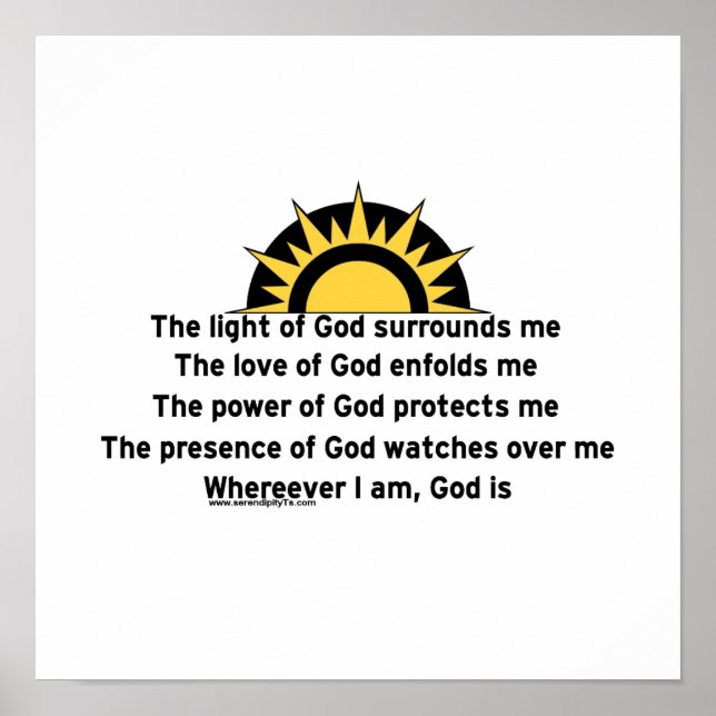 Poster Prière de protection (Devant)