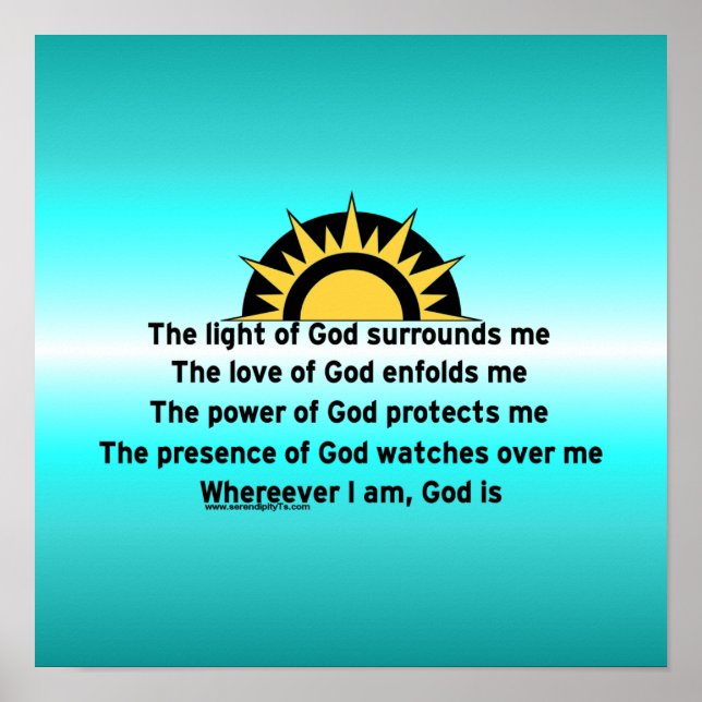 Poster Prière de protection (Devant)