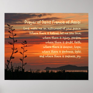 Poster Prière de Saint François d'Assise