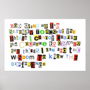 Poster Prière de sérénité