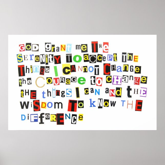 Poster Prière de sérénité (Devant)