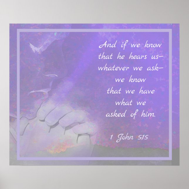 Poster Prière de Verse de la Bible Inspirationnelle Jean  (Devant)