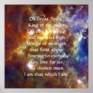 Poster Prière des Indiens d'Amérique du Nord