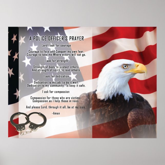 Poster Prière des policiers (Devant)