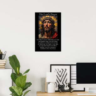Poster Prière du Seigneur Passion du Christ Couronne d'ép
