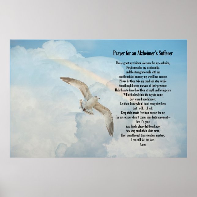 Poster Prière d'une personne atteinte d'Alzheimer (Devant)
