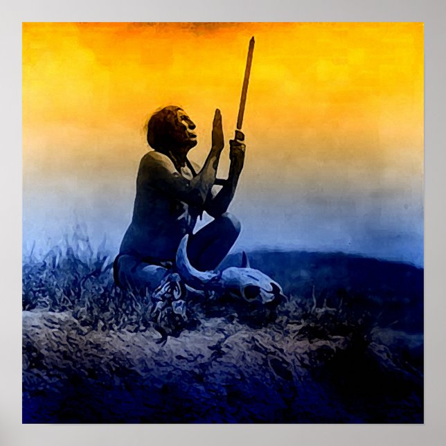 Poster Prière indienne (Devant)