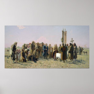 Poster Prière pendant la sécheresse, 1880
