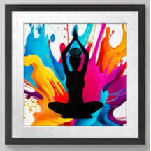 Prière Pose Yoga femme tressée bun couleur spiritu