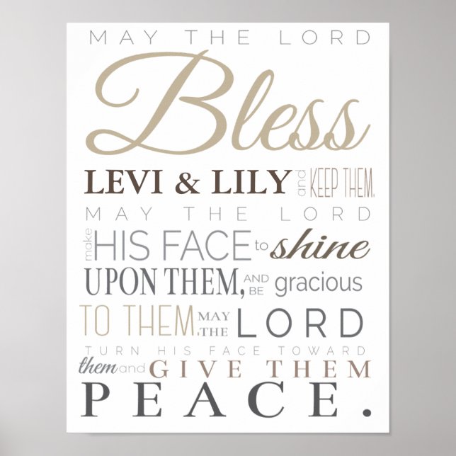 POSTER PRIÈRE POUR BÉBÉ TWINS (Devant)