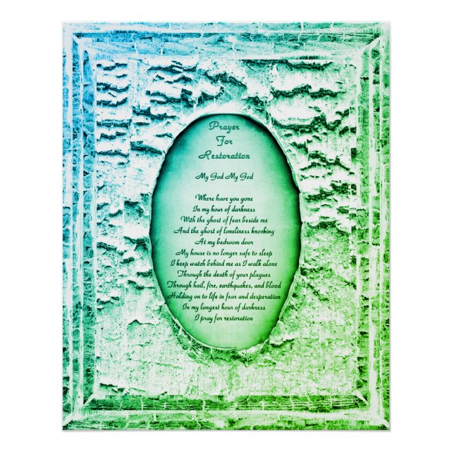 Poster Prière Pour La Restauration (Devant)