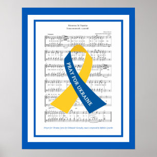 Poster Prière pour l'Ukraine Partition Hymne