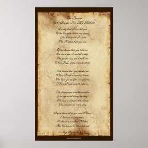 Poster "Prière pour ma mère"