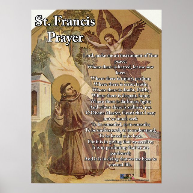 Poster Prière Saint François (Devant)